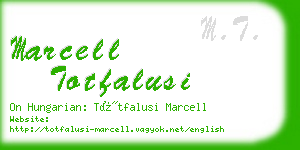 marcell totfalusi business card